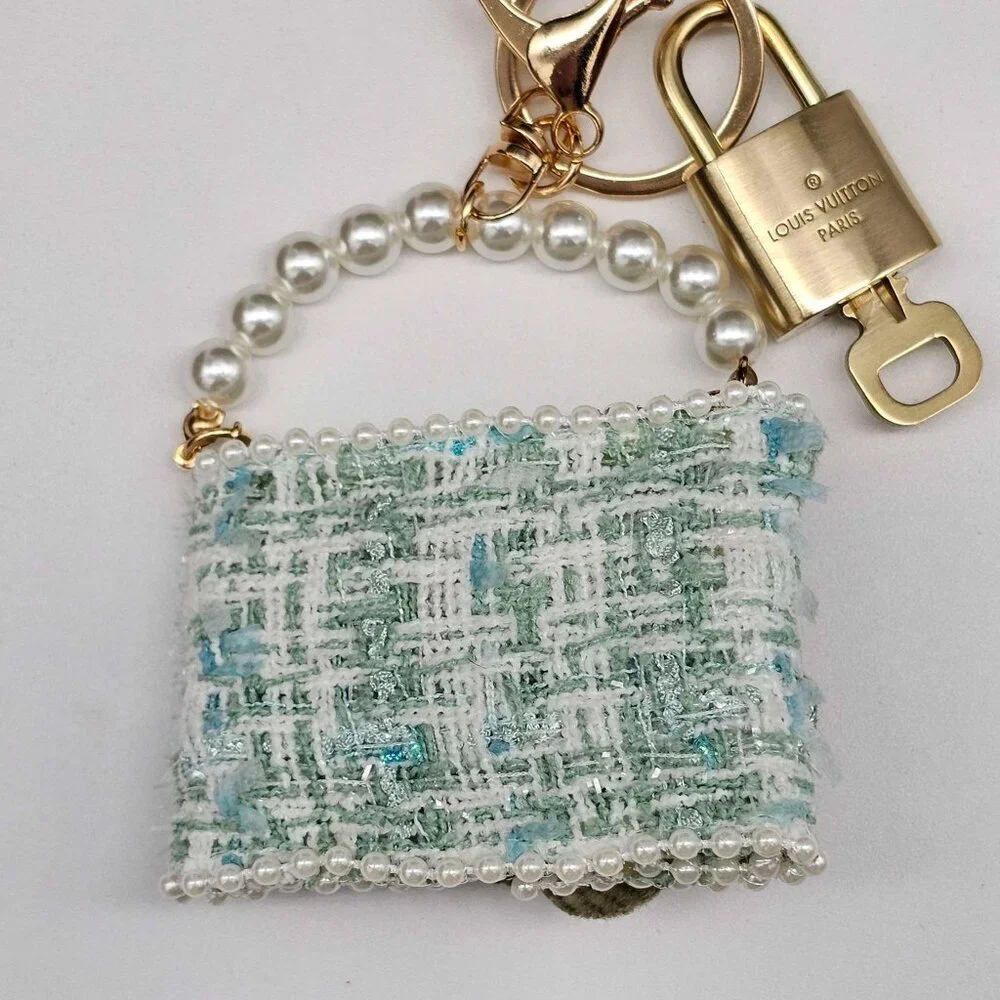 Authentic Louis Vuitton Padlock & Key Gold ✨Unbranded Bag Charm Keychain